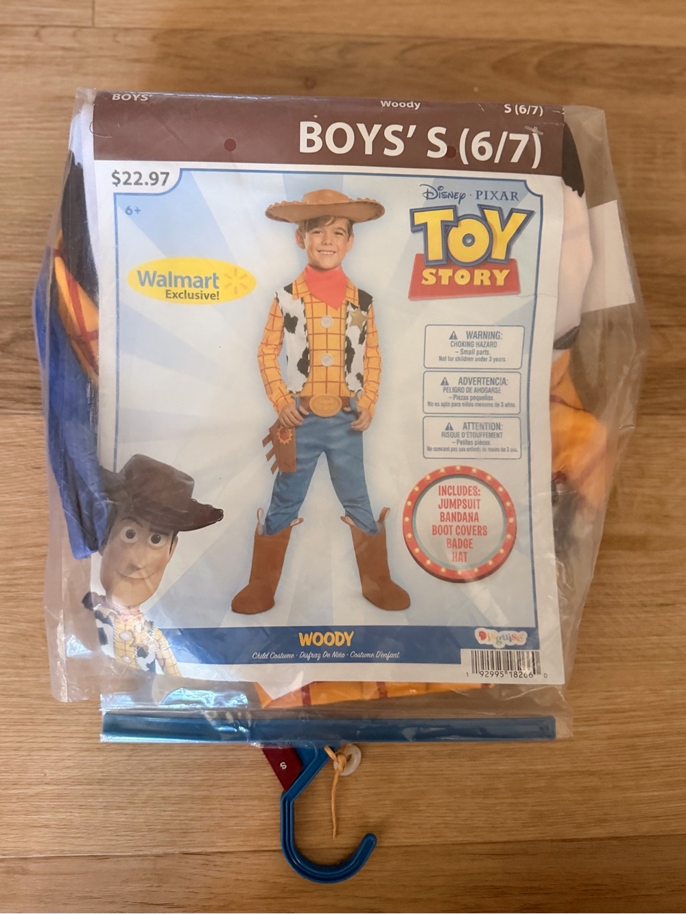 Disney Toy Story Woody Boys Costume - Brown, Blue & Yellow